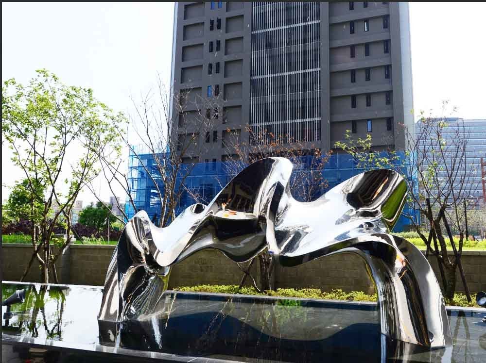 Polished Mirror Stainless Steel Outdoor Sculpture For Public Decoration