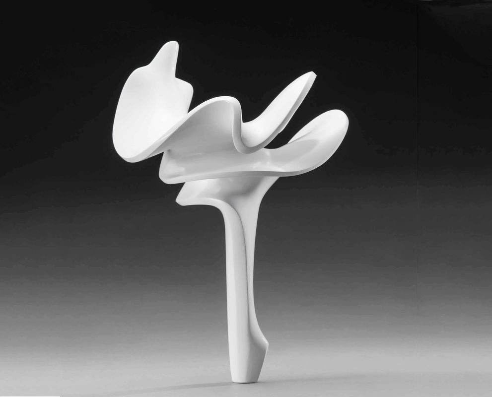 Modern Painted Abstract Garden Art Sculpture White Baking Varnish Color
