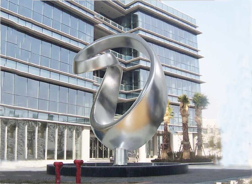 Abstract Art Design Large Outdoor Metal Sculptures ODM Accept Long Life