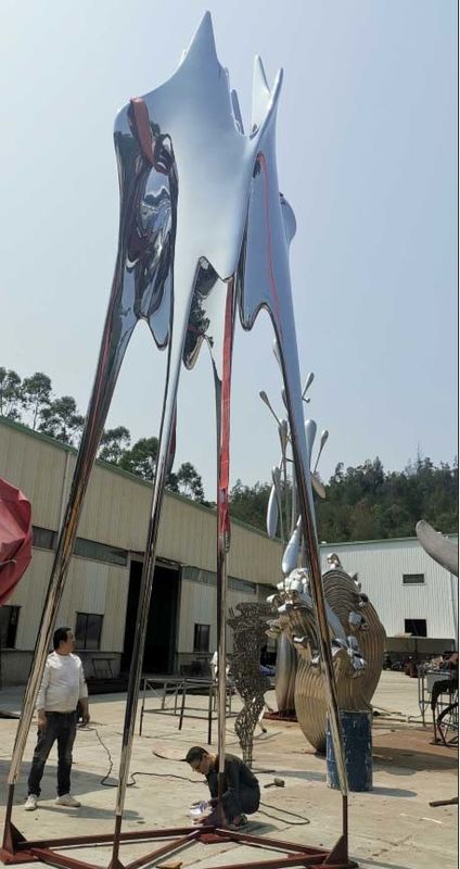 Large Modern Art 316L Stainless Steel Sculpture For Decoration