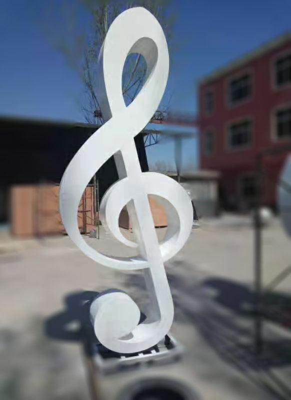 2 Meter Height Musical Note SS316L Outdoor Metal Art Sculpture