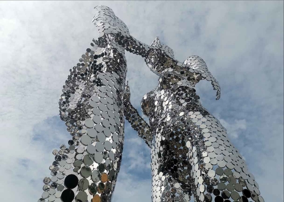 Outdoor Large Abstract Stainless Steel Sculpture For Public Decoration