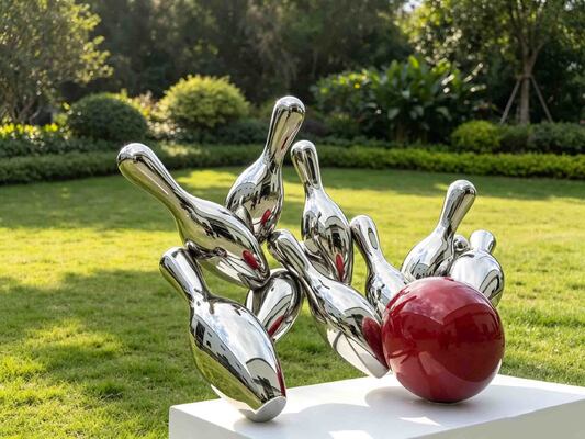 Custom 316L Stainless Steel Mirror Polished Outdoor Metal Sculpture for Garden Art Decoration
