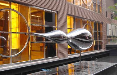 quality Polished Modern Abstract Sculpture Stainless Steel Water Cloud For Plaza Decoration factory