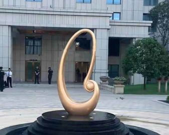 Abstract Metal Garden Sculpture , Outdoor Metal Art Bronze Sculpture