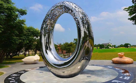 quality Artificial Style Outdoor Metal Sculpture , Abstract Outdoor Metal Art Sculpture factory