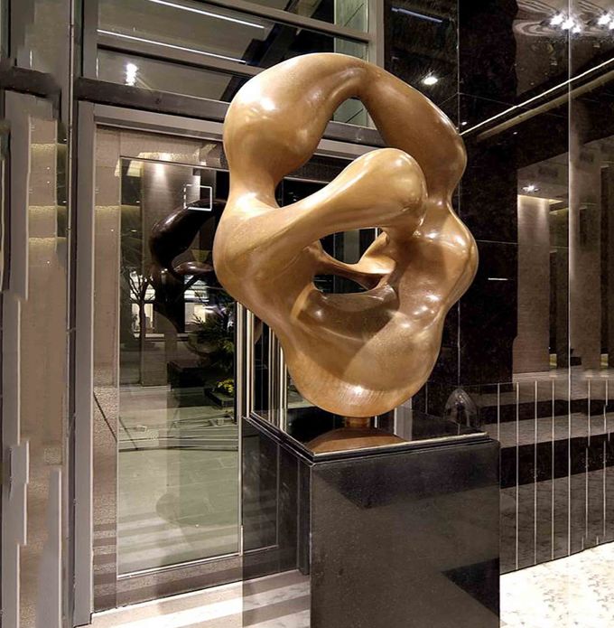 Abstract Indoor Bronze Statues Casting Technique For Office Hotel Decoration 0