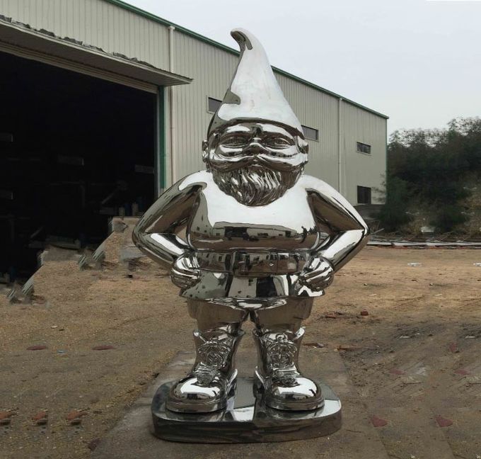 Santan Clause Stainless Steel Sculpture , Customized Outdoor Modern Sculptures 0