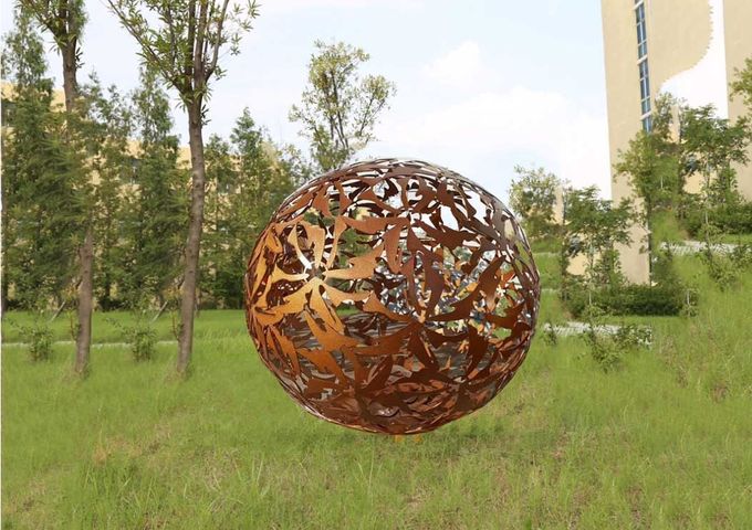 Bronze Ball Garden Ornaments Statues , Metal Contemporary Garden Sculptures 0