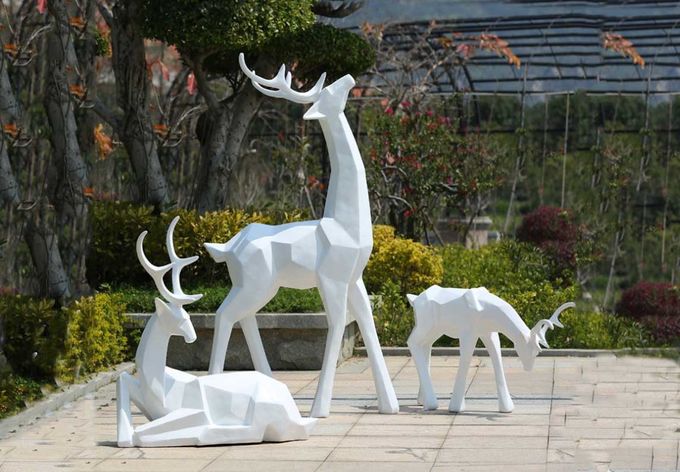 Painted Surface Garden Animal Statues Stainless Steel Garden Ornaments 0