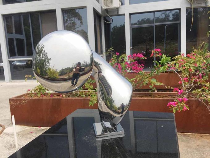 Metal Garden Statues Outdoor Modern Abstract Sculpture Stainless Steel Custom Made 0